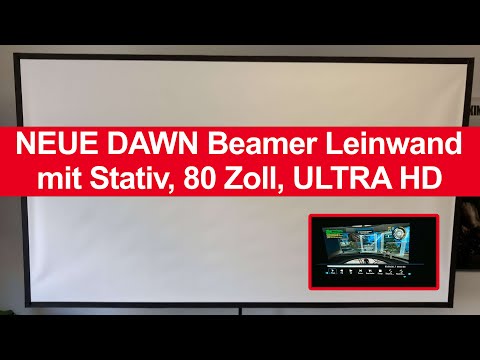 4K Beamer Leinwand 80 Zoll von NEUE DAWN mit Stativ | 4K Ultra HD  Beamerleinwand | Unboxing & Test