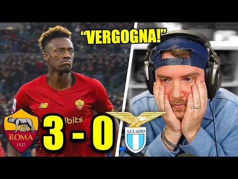CHE SCHIFO! VERGOGNOSI... ROMA vs LAZIO 3-0 - REAZIONE al DERBY