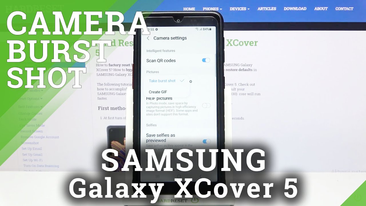 How to Take Burst Shot in SAMSUNG Galaxy XCover 5 – Camera Settings