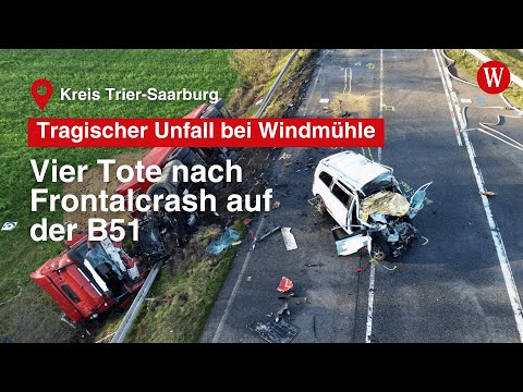 Tragischer Unfall bei Windmühle: Vier Tote nach Frontalcrash auf der B51
