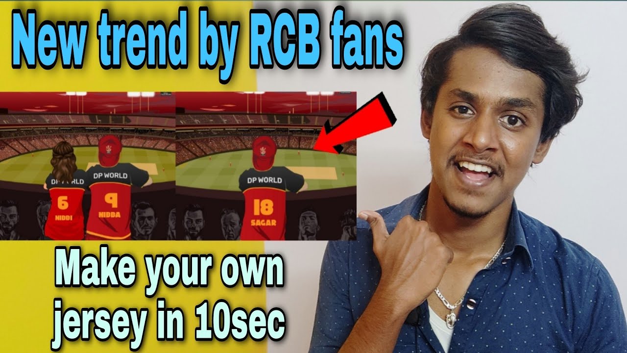 How to create virtual RCB jersey with name |Sagar stories