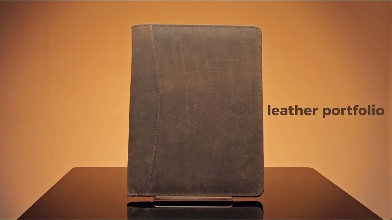 Full Grain Leather Portfolio – Professional Organizer Padfolio – Moonster Handmade Leather