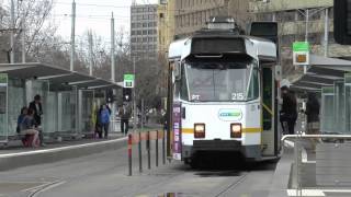 preview picture of video 'Melbourne Trams Domain Road Interchange August 2014'