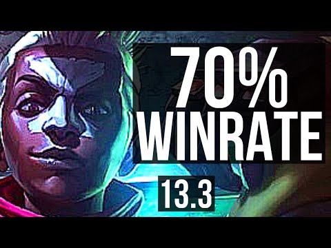 EKKO vs HECARIM (JNG) | 7/0/7, 70% winrate, Godlike | KR Master | 13.3