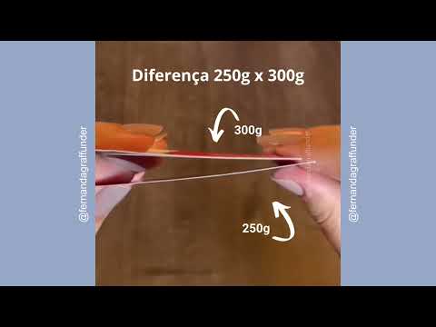Cartão de Visita - Diferença entre 250g x 300g