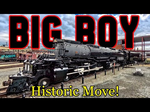 EXTREMELY RARE SIGHT of Big Boy 4012 Moving at Steamtown