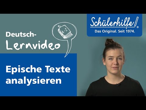 Analyse von epischen Texten  🎓 Schülerhilfe Lernvideo Deutsch