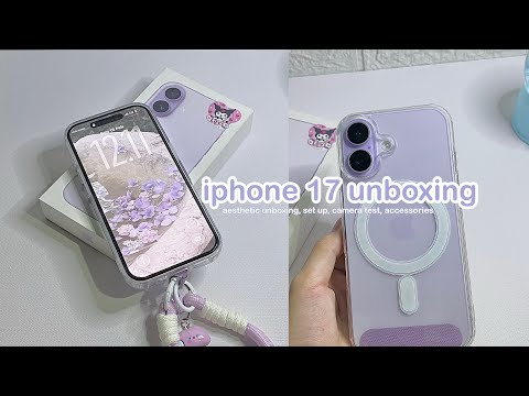  iphone 17 aesthetic unboxing | customize + accessories ☆ﾟ.