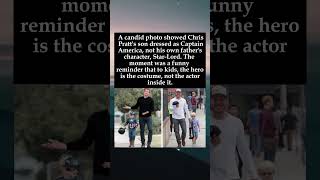 A Superhero Dad's Humble Reality: Chris Pratt's Son Chooses Captain America Over Star Lord #shorts