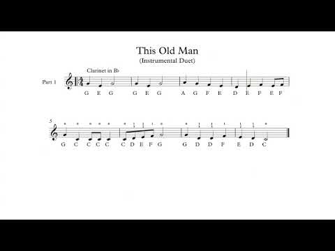 This Old Man for 2 Clarinets - Part 1