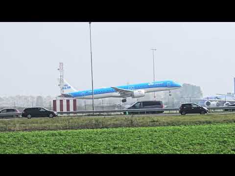 KLM Embraer E195-E2 From Munich Landing At Amsterdam Schiphol 🛬