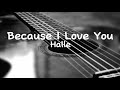 Halle Because I Love You Lyrics