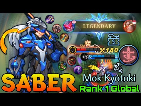 HyperCarry Saber One Shot Assassin! - Top 1 Global Saber by Mok Kyótoki - Mobile Legends