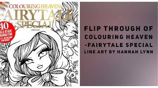 Flip through of Colouring Heaven - Fairytale Special... Line Art by Hannah Lynn
