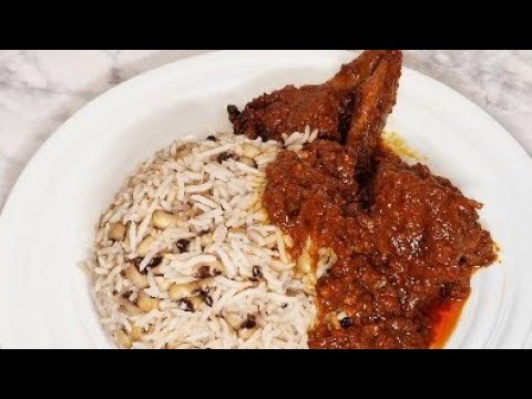 How To Cook RICE And BEANS With CHICKEN STEW | Well Detailed Recipe