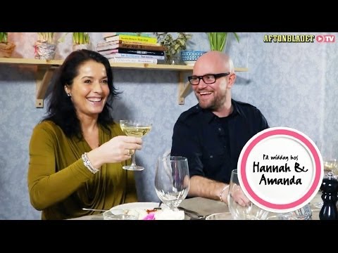 Agneta Sjödin och Daniel Breitholtz i På middag hos Hannah & Amanda