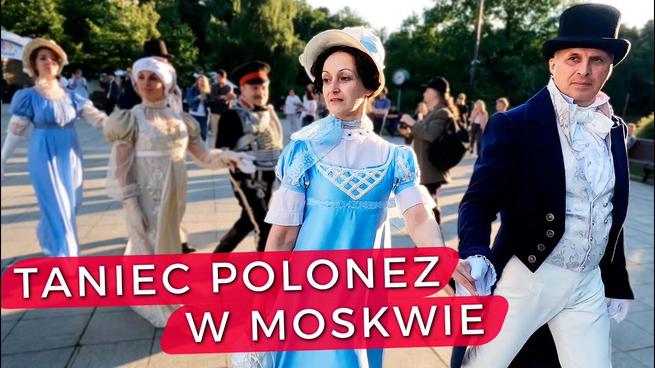 W parku tańczą polskiego poloneza. BRAWO !
