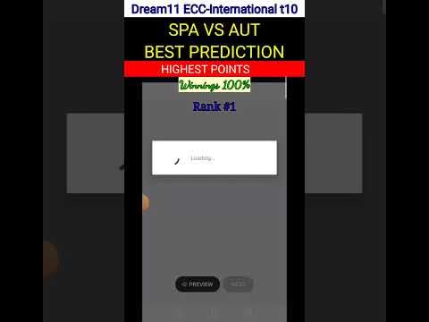 #short🔥SPA vs AUT🏆Dream11 Prediction🏅#shorts✨ Dream11 Ecc-International t10 Best Prediction 🔊rank#1