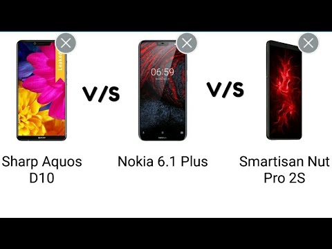 Top 3 Best Smartphones with 16MP Front Camera Comparison l Nokia 6.1, sharp Aquos D10, Smartisa Nut