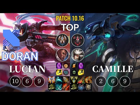 DRX Doran Lucian vs Camille Top - KR Patch 10.16