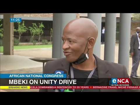 Former president Mbeki on ANC unity drive
