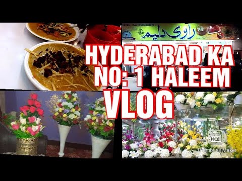 Ravi haleem hyderabad , flower ke setting krwai