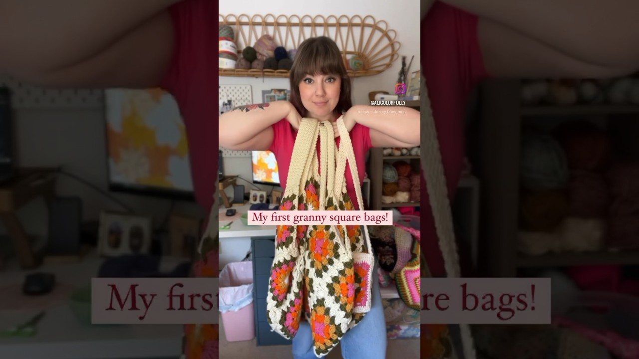Granny Square Bags! Show and Tell 🧶 #crochet #grannysquare