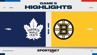 NHL Game 5 Highlights | Maple Leafs vs. Bruins - April 30, 2024 Screenshot