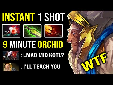 DON'T UNDERESTIMATE KOTL MID!! 9Min Orchid 100% Instant Burst Dmg 1 Shot with Dagon + Ethereal Blade