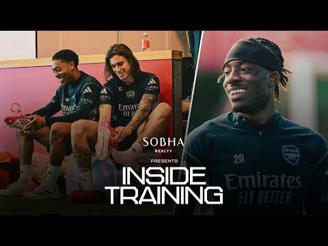 MARTINELLI AND JESUS GOAL CONTEST 😅 | INSIDE TRAINING | Building up to Brighton & Hove Albion | EPL
