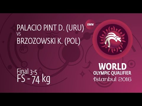 BRONZE FS - 74 kg: K. BRZOZOWSKI (POL) df. D. PALACIO PINT (URU), 2-2