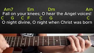 Download lagu O Holy Night Guitar Tutorial With Chords and Lyrics mp3