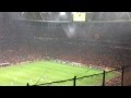 Galatasaray fans at kick-off v Manchester United ...