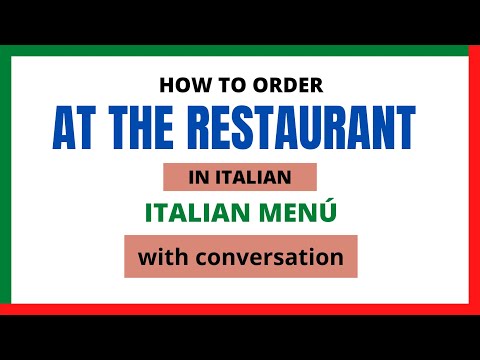 Como pedir no restaurante em italiano | AL RISTORANTE | Aprenda a língua