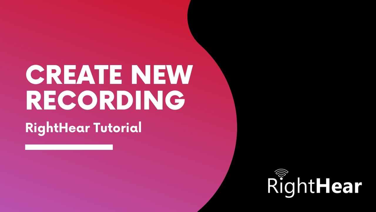 Create New Recording