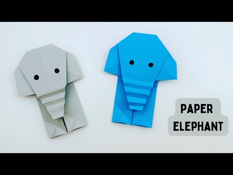 How To Make Easy Origami Paper Elephant  For Kids / Craft Ideas / Paper Craft Easy / KIDS crafts