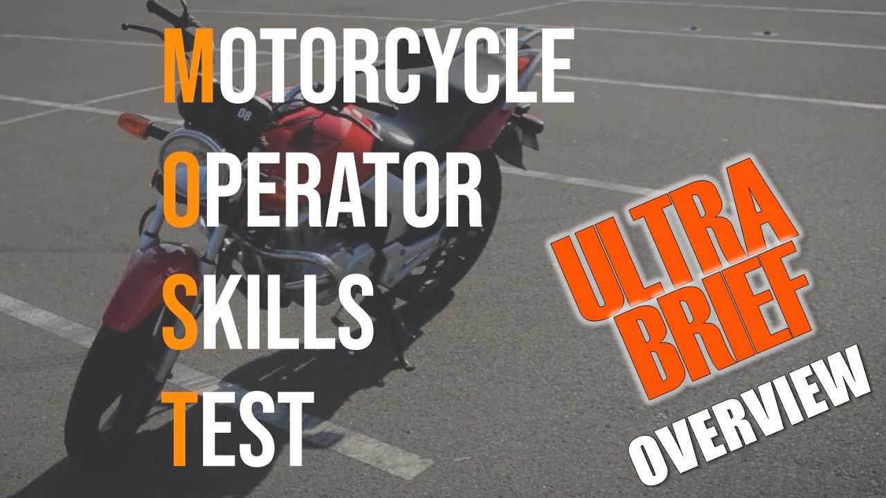 Motorcycle Operator Skills Test | (MOST) | Ps Test NSW | The ULTRA BRIEF overview
