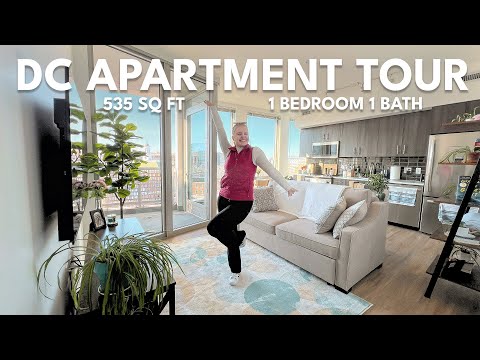 DC APARTMENT TOUR 🏡 535 sq ft, 1 bedroom, 1 bathroom, aesthetic & functional | Charlotte Pratt
