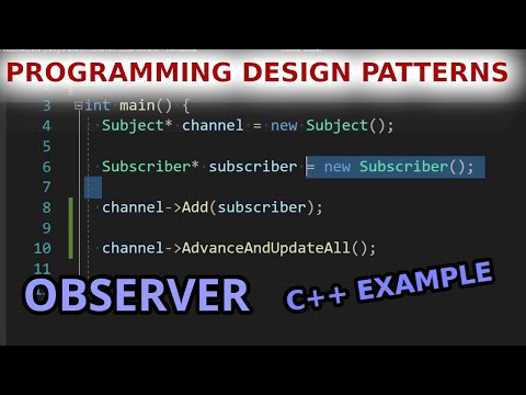 The Observer Pattern - Programming Design Patterns - Ep 13 - C++ Coding - Must Know