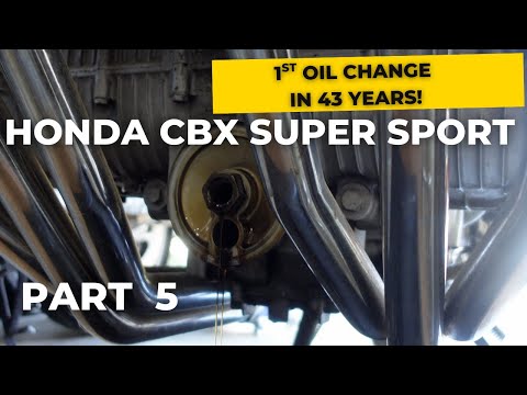 1979 HONDA CBX RESTORATION 1st OIL CHANGE IN 43 YEARS! PART 5!