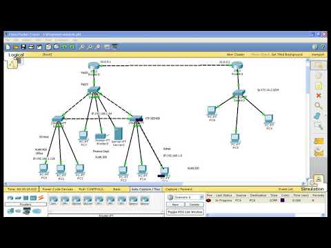 Data transfer demo network on packet tracer simulator for beginners