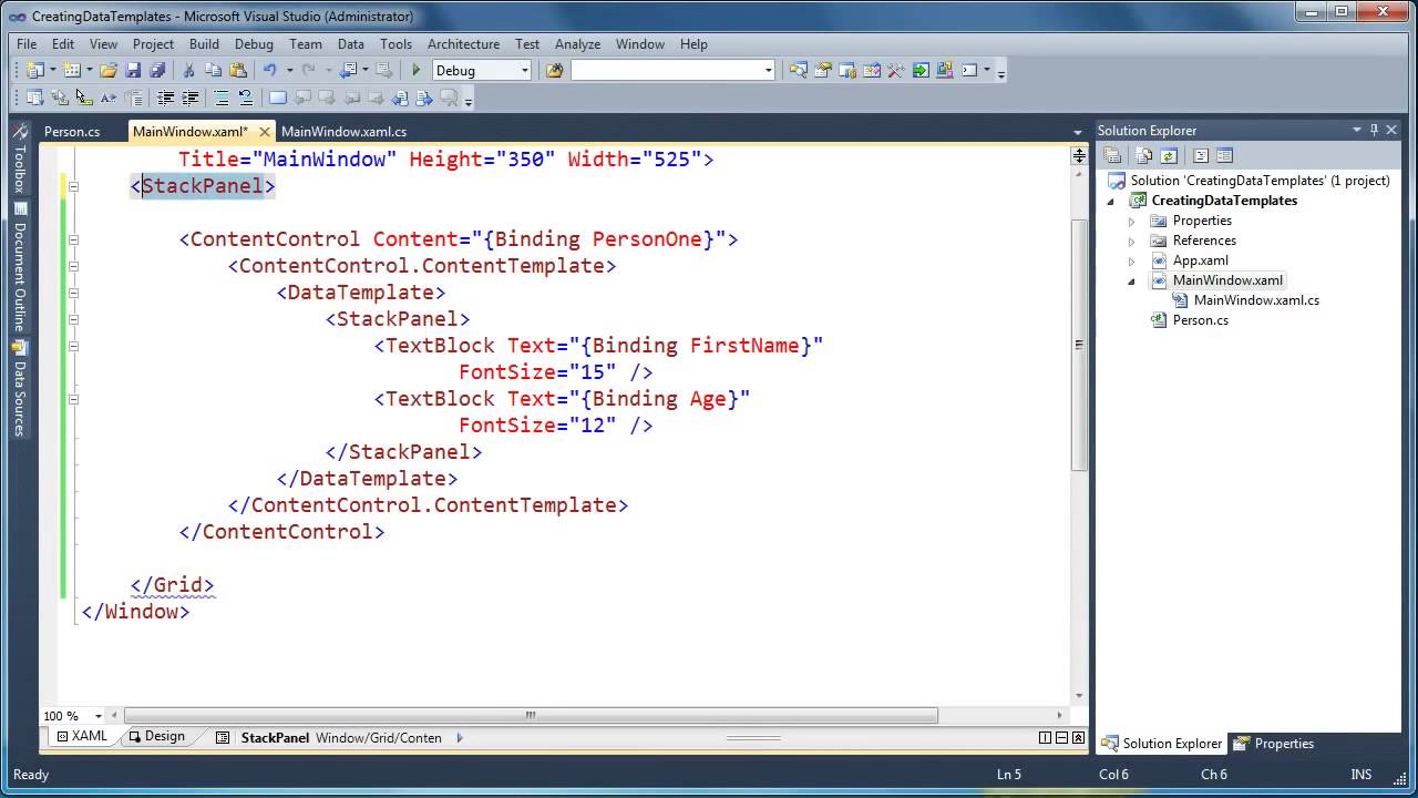 How to use DataTemplates in WPF