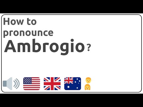 How to pronounce Ambrogio in english?