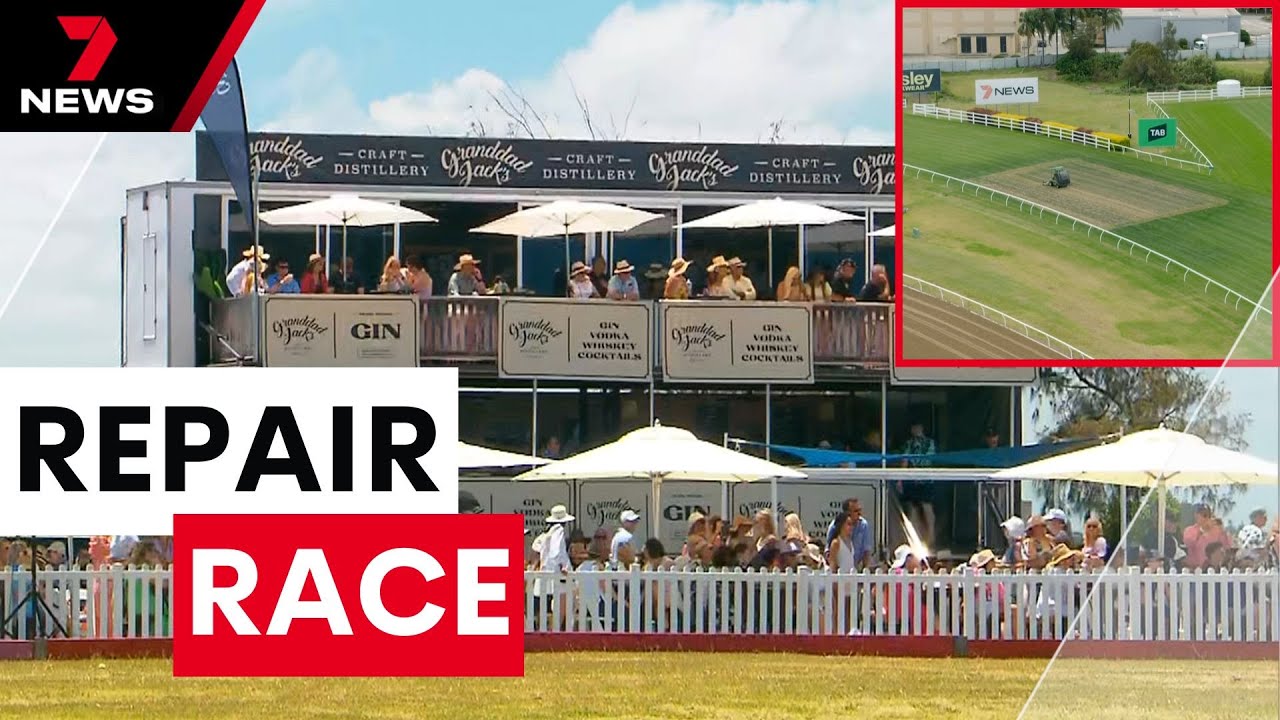 Flemington's track guru called into fix Gold Coast Magic Millions turf after poisoning | 7NEWS