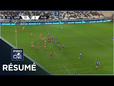 PRO D2 - Résumé FC Grenoble Rugby-Stade Aurillacois: 27-23 - J21 - Saison 2021/2022