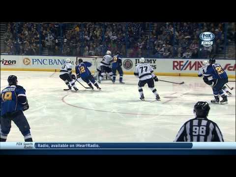 Blues no goal, high stick. LA Kings vs St. Louis Blues 1/2/14 NHL Hockey