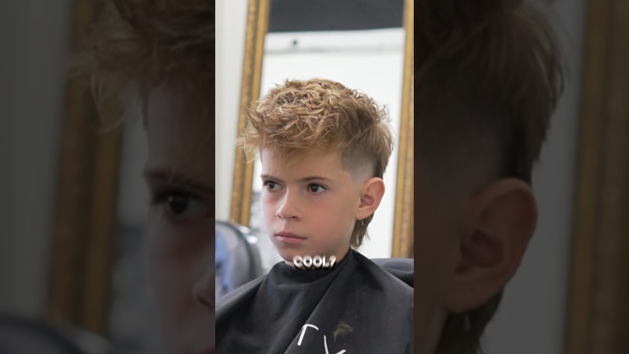 Burst Fade Mullet Hair Transformation on Kid 🔥💈 #mylzinthecut #haircut #barber #hairtransformation