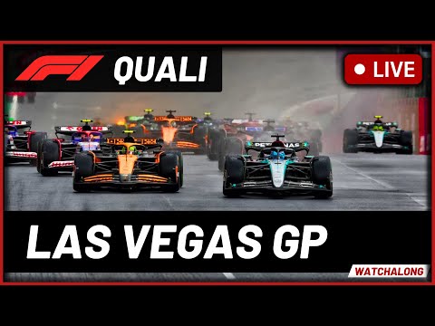 🔴F1 Live - Las Vegas GP Qualifying (⛈️ RAINING) - Full Commentary & Live Timings