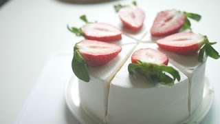 딸기 생크림 케이크 만들기 : 제누와즈까지♪ | 한세 Strawberry Shortcake (Recipe)