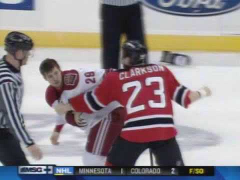 Brandon Prust vs David Clarkson Mar 12, 2009